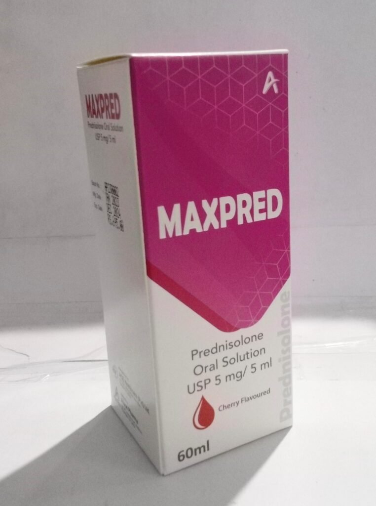 MAXPRED 60 Ml PREDNISOLONE ORAL SOLUTION USP 5ml 5 Mg Sukitha